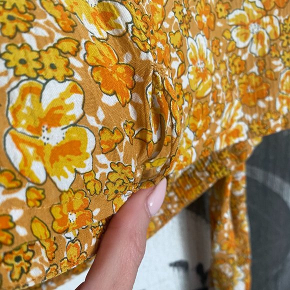 Faithfull the Brand | Mali Wrap Top in Saffron | Small - Picture 9 of 13